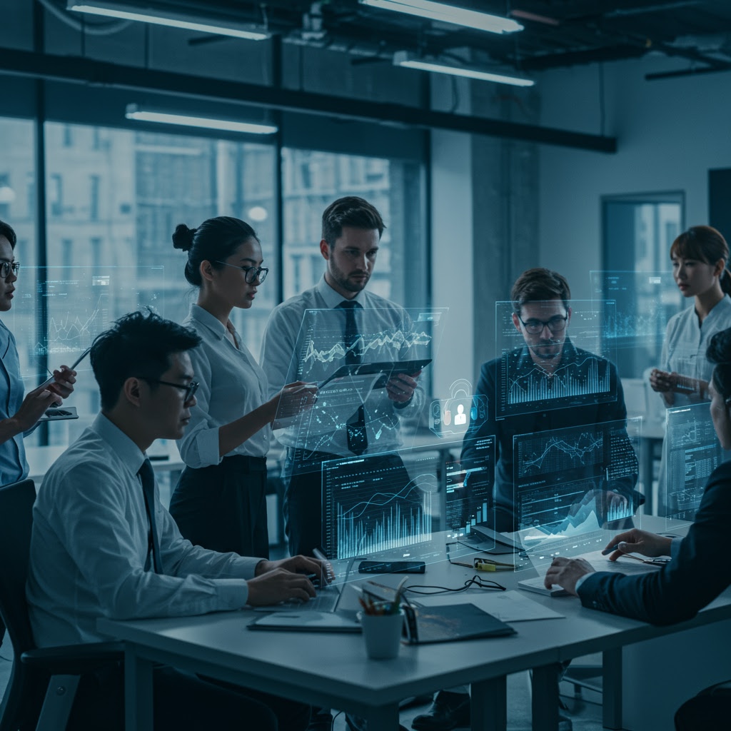 Cybersecurity experts collaborating